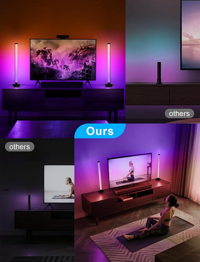 Smart LED Light Bars, Gaming Lights RGB Light Bar for Room, 16 Million Colors TV Backlights, Music Sync, App & Remote Control Ambient Lighting for PC, Room Decorative Mood Lights