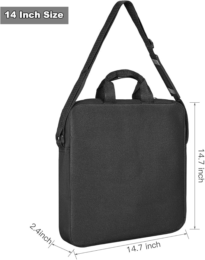 Photography Carrying Bag for 12" Ring Light,12 x 12 inch Selfie Ring Light Protective Carrying Bag, Portable Desk LED Case for 12" Camera Light-Black