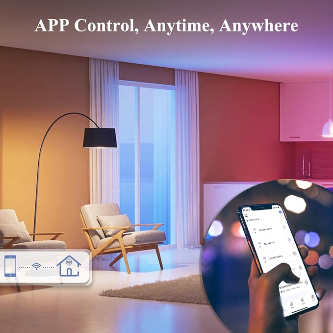 DiCUNO Smart Edison Bulb ST19, RGB Color Changing & Tunable White 2-Pack | WiFi Smart LED Bulb Work with Alexa & Google Home, 2700K-6500K Tunable via App, ST58 Edison Bulb 5W, 50Watt Equivalent, 500LM