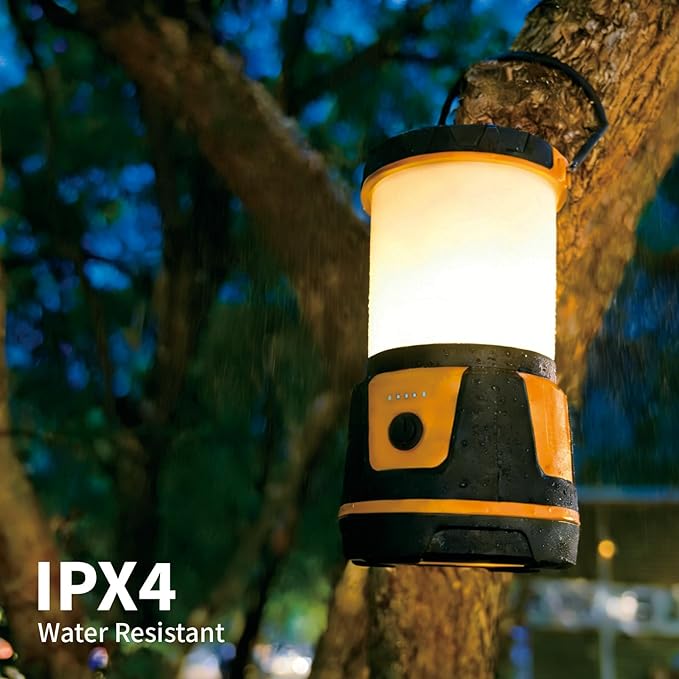 Rechargeable Emergency Light for Home Power Outages Hurricane Light | 3000 Lumen LED Camping Lantern with 7500mAh Power Bank, USB-C Dimmable Outdoor Lantern for Camping, Blackouts & Storms