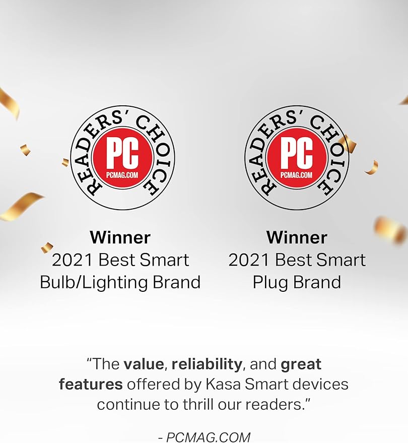 Kasa Smart Light Bulbs That Compatible with Alexa and Google Home,Dimmable Smart LED Bulb,A19,9W,800Lumens,Soft White(2700K),CRI≥90,WiFi 2.4Ghz only,No Hub Required,(KL110P4),(Pack of 48)