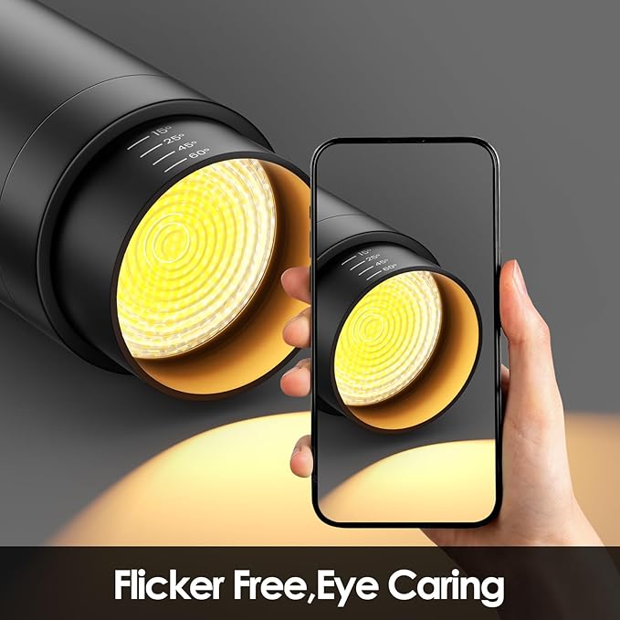 Remote Control H Track Pendant Lights with Adjustable Cord, H Type Track Lighting LED Pendants Lights Fixtures, 15°-60° Zoomable 2700K-6000K, Dimmable CRI97+ 10W 1000LM, Black (6 Pack)