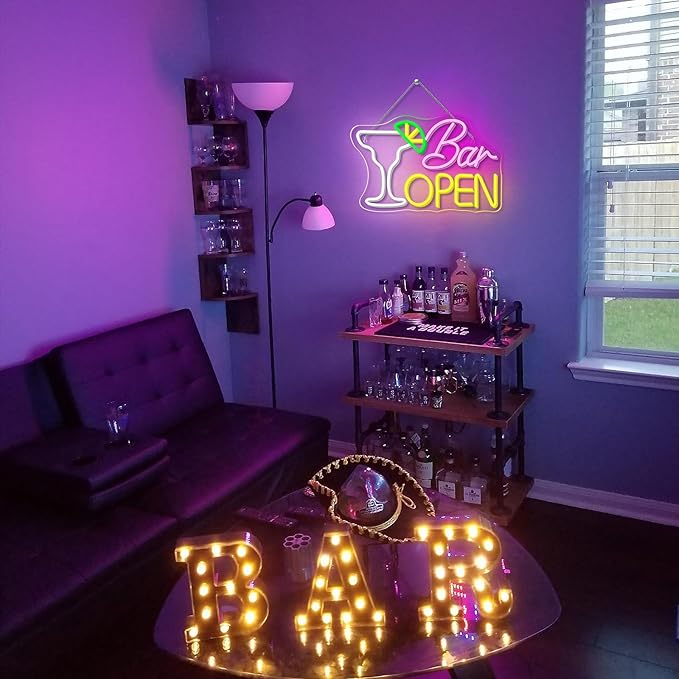 Bar Open Neon Sign Wall Decor Neon Light Bedroom Wall Decor Suitable for Classroom Book Party Library Decoration Reading Room Bookish Decor Gift