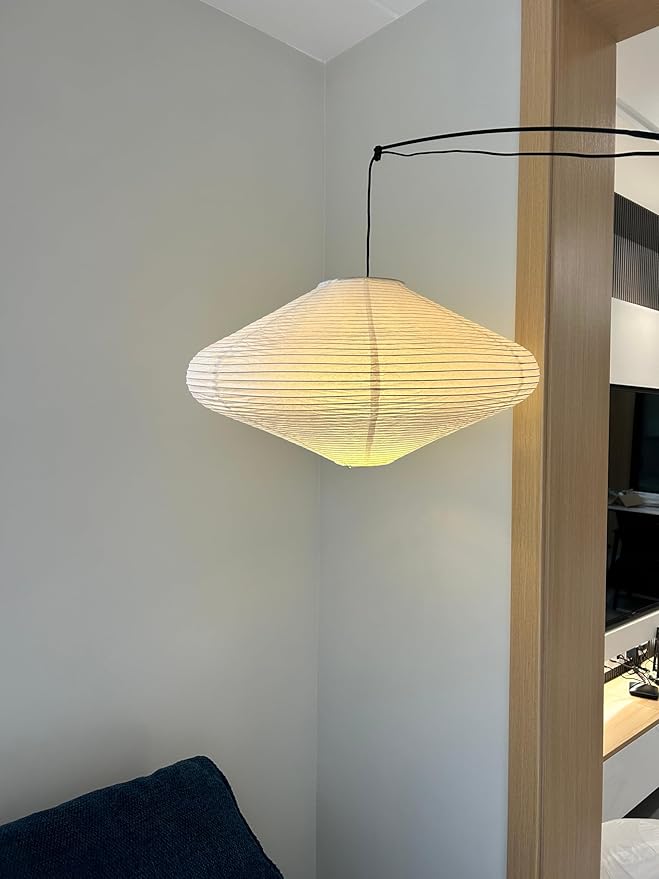 19.69" Pendant Paper Lantern Lamps, (50cm) Rice Hanging Light Shades,Minimalist Ceiling Large White Rice Paper Lamp Shade,Ceiling Chinese Lanterns,Japanese Decor