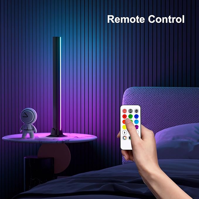 MIHEAL 16.53" RGB Light Bar, Music Sync RGB LED Lights Bar, USB Powered Mood Lighting, Remote Control Color Changing Gaming TV Backlight, 8 Dynamic Modes for PC Room Monitor Desk