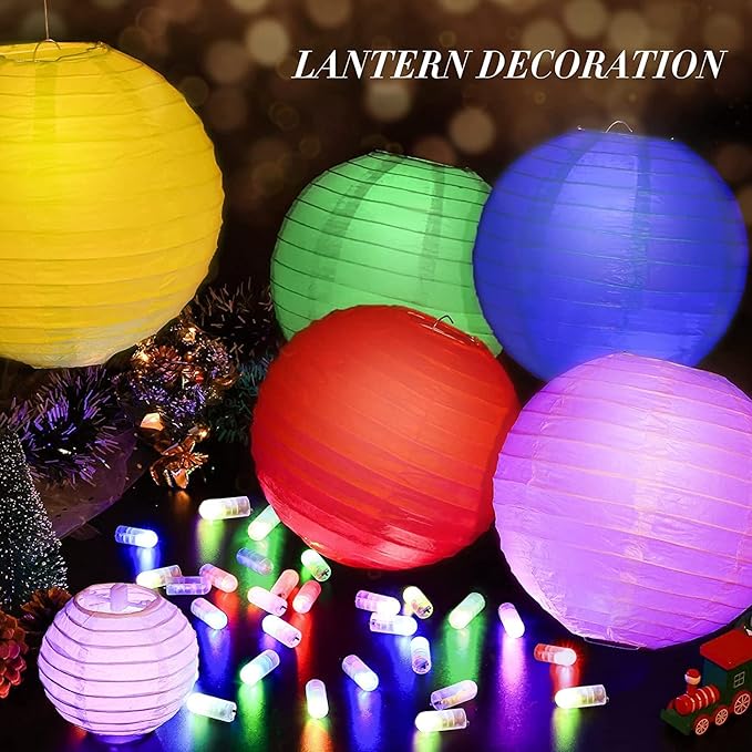 Yizhet LED Balloon Lights, 30 Pcs Multicolor Lantern Light With Switch, Mini LED Lights for Paper Lantern, Christmas, Wedding, Party, Birthday