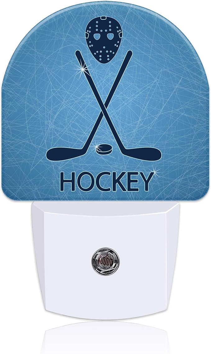 Hockey Mask Night Light with Dusk to Dawn Sensor for Kids & Adults, Room Decor, Hallway, Kitchen, Bathroom, Nursery, Stairs