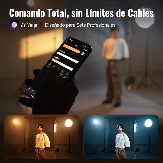 ZHIYUN MOLUS X200 Bi-Color Combo 200W Video Light [Official] Handheld Professional Photography Light Portable Continuous Output Light Bowens Mount 2700K~6500K CRI≥95 TLCI≥97 Only 800g (NO Battery)