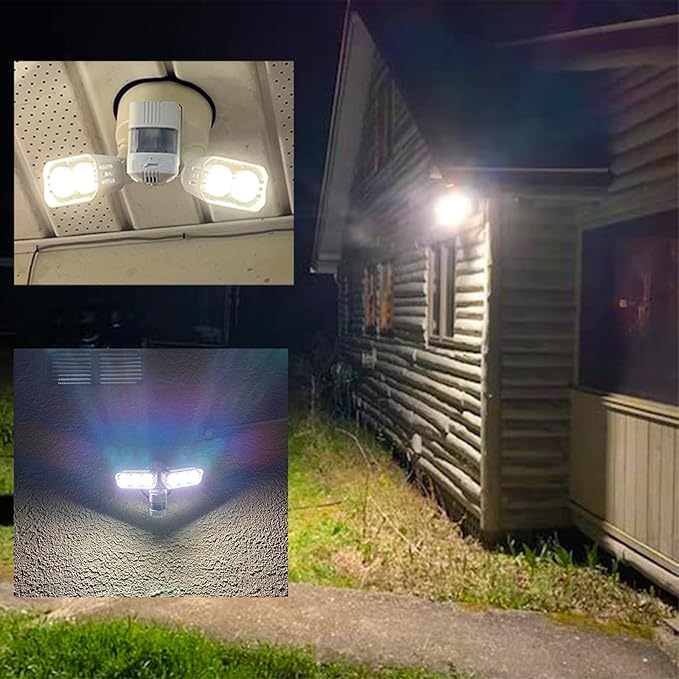 SANSI 28W 3500LM Motion Sensor Outdoor Lights, Outdoor Motion Sensor Light Security Lights Detector with 4 Mode 350W Equiv 5000K, IP65 Waterproof for Soffit, Garage, Yard (Black) Hardwired (Pack of 4)