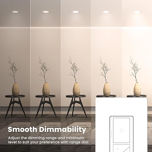 Feit Electric Smart WiFi Dimmer Switch with Remote, Single-Pole/3-Way/4-Way, Voice Control with Alexa & Google Asst, Wireless Wall-Mount Remote, App Control, Neutral Wire Required