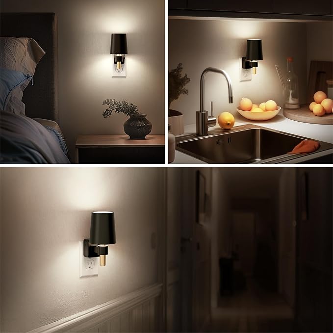 Night Light, Dimmable Night Lights Plug into Wall, Daylight White | Dusk to Dawn Sensor, 0-100LM, Plug in NightLight, Vintage Night Light Compact for Hallway Bedroom Stairwa