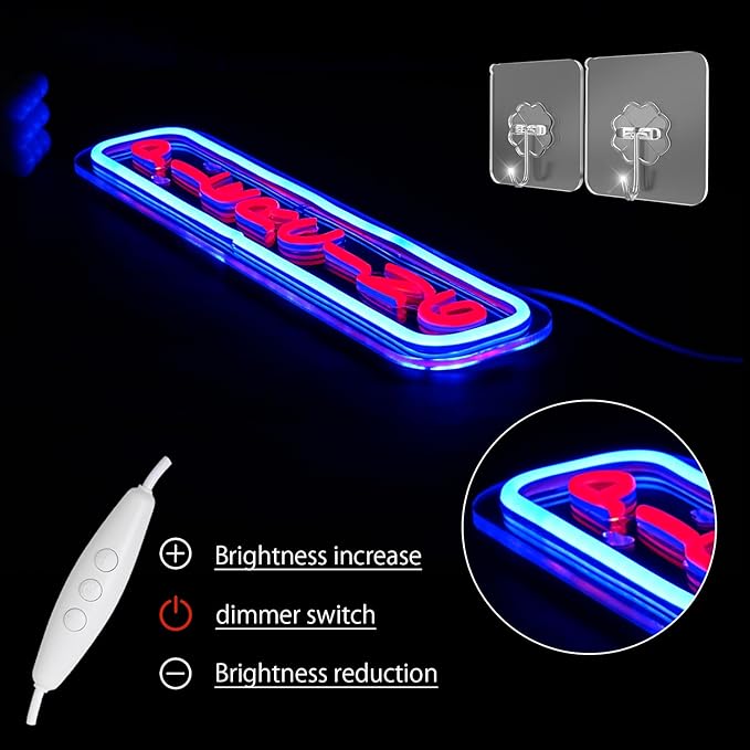 Piercing Neon Sign for Wall Decor Dimmable Letter LED Neon Sign for Salon Studio Shop Red Neon Lights for Body Piercing Business Store Tattoo SPA Shop Wall Decoration