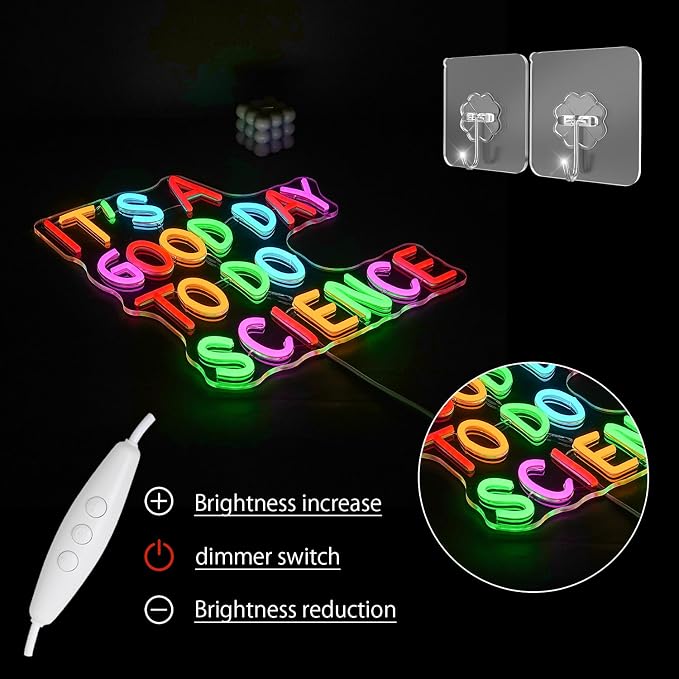 It's A Good Day To Do Science Neon Sign for Wall Decor Science Neon Light Classroom LED Sign Laboratory Neon Light Sign for Classroom Science Lab Bar Home shop Decoration