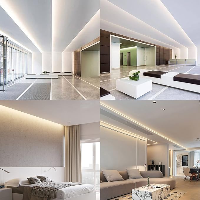 49.2ft/15M 24V COB LED Strip Light Natural White 4000K 5760LEDs CRI 93+ 11000lm Uniform Glow IP20 Not Waterproof Flexible LED Tape Lights for DIY Cabinet Bedroom Home Decor(No Power Supply)