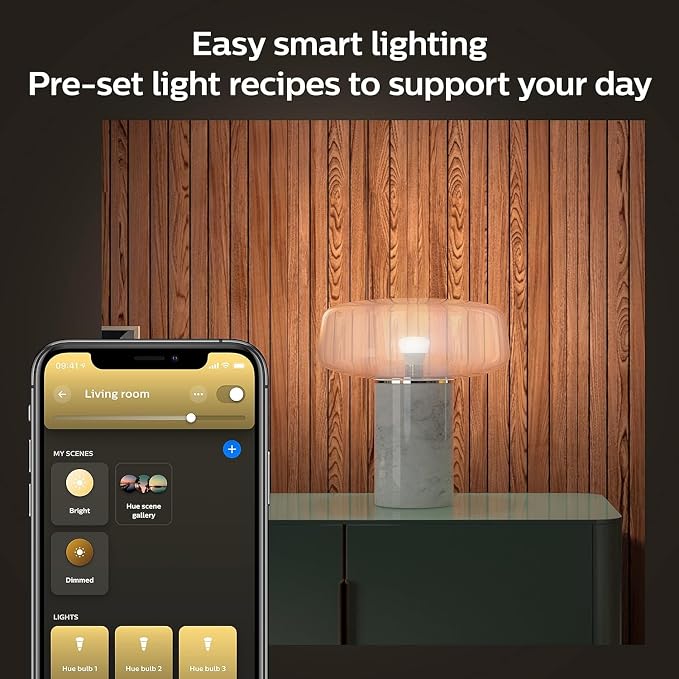 Philips Hue Smart 75W A19 LED Bulb - Soft Warm White Light - 2 Pack - 1100LM - E26 - Indoor - Control with Hue App - Compatible with Alexa, Google Assistant and Apple Homekit