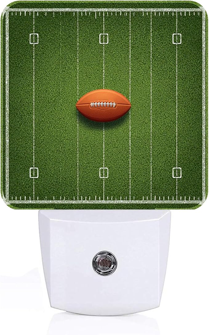 American Football Night Light,Plug-in Nightlights Auto Sensor Night Lamp Dusk-to-Dawn Lamp Home Decor for Nursery Children Girls Boys