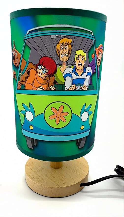 Frameless Wood Base Cartoon Scooby Table Lights Table Lamp with Light Bulb Bedside Night Light Great Decor or Gift Ideas