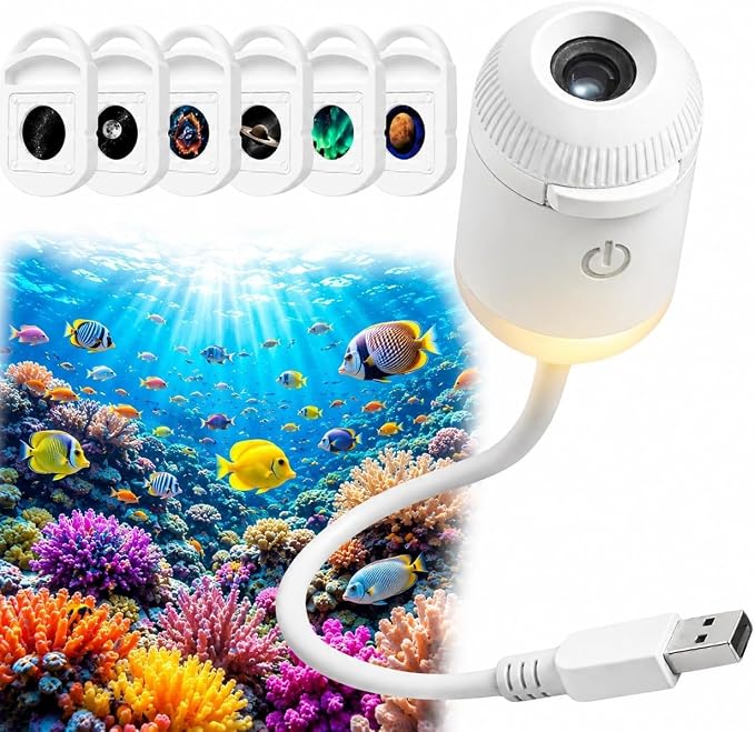 Galaxy Projector Night Light, 2-in-1 Holographic Star 5d Ocean Projector Plug and Play hd Star Smart Dynamic Ceiling Projectors Lamp 360° Space Starry Sky USB Projection