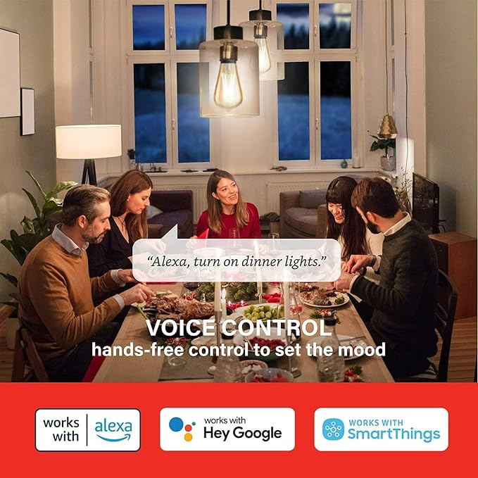 Sengled Smart Light Bulbs, Retro WiFi Light Bulbs, Vintage Filament Led light Bulbs, Smart Edison Bulbs That Work with Alexa & Google, ST19 Led Bulb 60 Watt Equivalent, 2000K E26 No Hub Required,4Pack