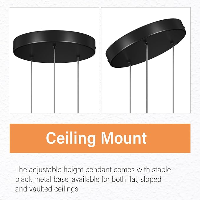 Pendant Lights Kitchen Island, 6500K Modern Kitchen Island Lights Brushed Black, Ceiling Lighting Fixtures with Crystal Bubble, Integrated LED Hanging Light for Dining Room 1 Pack(3-Light)