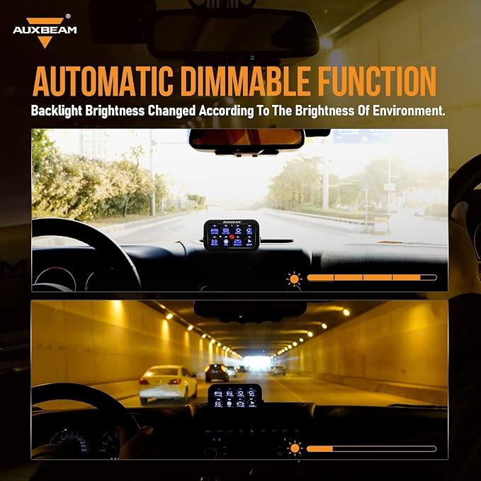 Auxbeam 8 Gang Switch Panel BB80 Universal Circuit Control Relay System Automatic Dimmable LED Switch Control Panel Switch Pod Touch Switch Box for Car Truck Offroad ATV SUV - Blue, 3 Years Warranty
