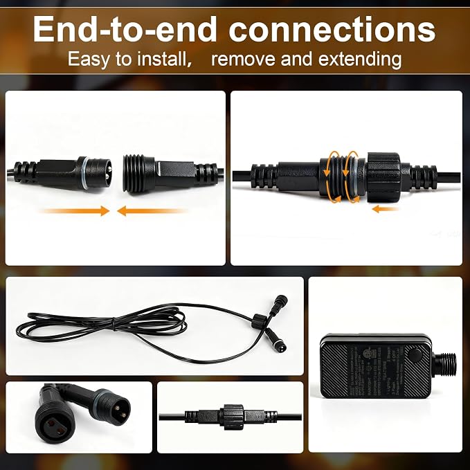 100(90+10)FT Outdoor String Lights, 30m Waterproof Remote LED Patio Lights with 39+2 S11 Bulbs, Dimmable Outside Hanging Lights for House, Porch,Yard,Garden,Connectable Plug-in Gazebo Lighting
