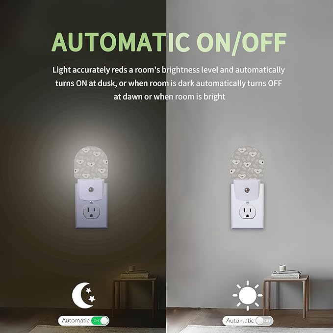 Cartoon Koala Night Light, Cute Night Light Plug into Wall with Dusk to Dawn Sensor, LED Lamp Energy Saving Lights for Men Women Boys Girls,Lamp for Bedroom Bathroom Hallway