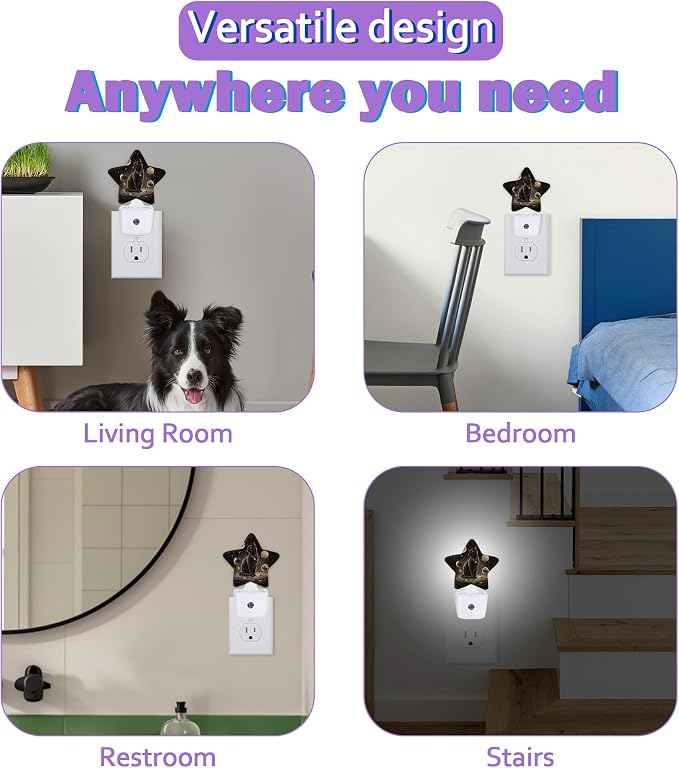 Black Cat Night Lights Plug Into Wall Decorative,Astrology Planet Sleep Friendly Lamp, Energy Efficient Dusk-to-Dawn Sensor Nightlights for Kid Bedroom Nursery Bathroom
