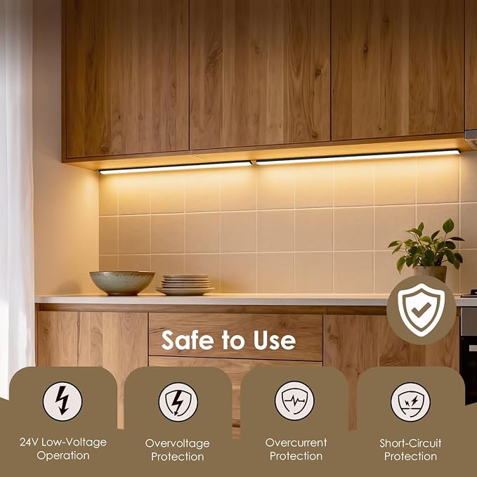 Slat Wall Lights for Wood Panel-6PCS LED Recessed Lighting Kit | White Light Cover Adhesive Black LED Light for Wood Slat Wall Panels,Dimmable& Touch 3000K Led Strip Lights