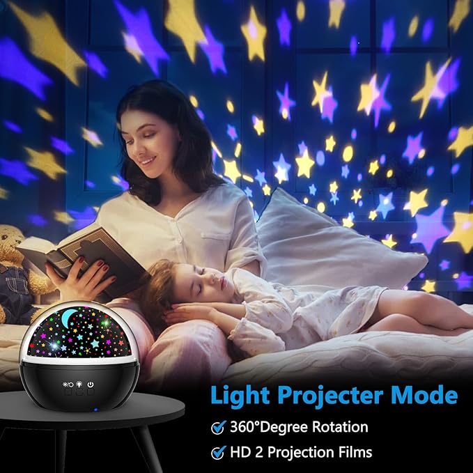 Superhero Night Light Projector for Boy,Kids Night Lights with Spiderman and Star Theme,360 Degree Rotation,15 Mode Color Changing,Birthday Gift Toys