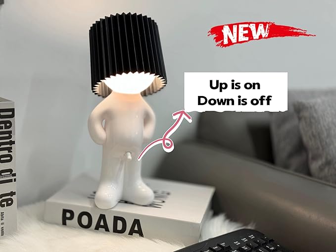 Bedside Night Light, Shy Man lamp，Birthday Christmas Gifts for Men Women Boyfriend Girlfriend, Anniversary Funny Gag Gifts, White Elephant Gifts for Adults,White Elephant Gifts for Adults