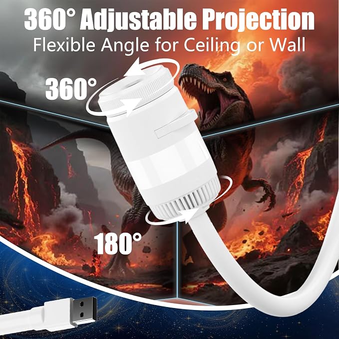 2-in-1 Galaxy Projector Night Light with 13 Sliding Projection Films | Nightlight Ocean Ambient Lighting for Bedroom Living Room Home Decor Gift for Birthday Teens Girl