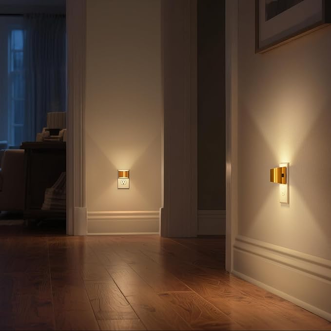 Night Light, Night Lights Plug into Wall, Adjustable, 3000K | 3 Level Brightness Adjustable Night Light, Dusk to Dawn Sensor, Nightlights for Adults, Bedroom, Bathroom, Hallway, 2 packs