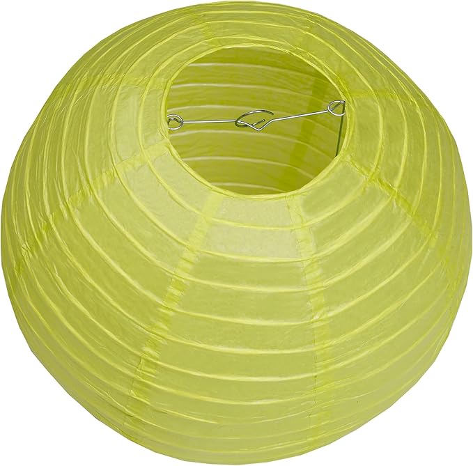 Matissa 12"(30CM) Pack of 6 Paper Lantern Wedding Party Decoration Craft Lamp Shade (Spring Green)