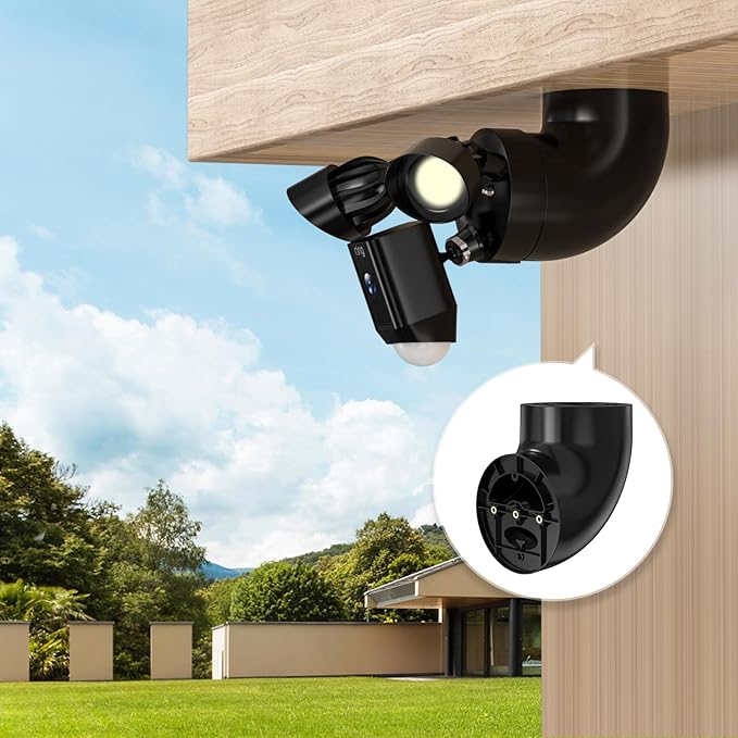 Eave Mount for Ring Floodlight Cam Wired Pro/Plus,Ring Floodlight Cam Pro (2nd Gen), Blink Wired FloodLight Camera &Wyze Flood Light Camera V2/Pro and Roku Floodlight Cam