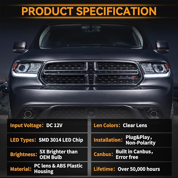 POPMOTORZ LED Interior Courtesy Lights Footwell Light Under Dashboard Courtesy Floor Lamps Assembly Compatible for Dodge RAM,Durango,Nitro, Jeep Wrangler,Liberty,Grand Cherokee White LED 2 Pieces