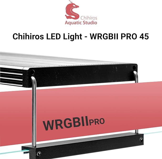 Chihiros WRGB II PRO LED Aquarium Light - Full Spectrum, Bluetooth App Control, Fish Tank Light w/Timer for Aquatic Plants, Freshwater Fish Tank - Fish Aquarium Accessories & Decor - WRGBII PRO 45cm