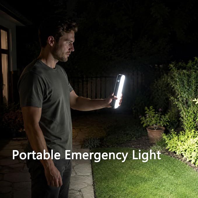 Rechargeable LED Magnetic Work Light Bar 5500mAh,6500K Daylight Portable Emergency Lighting for Home Power Outages,Camping,Automotive Repairs,Under Hood & Workshop(1 Pack)