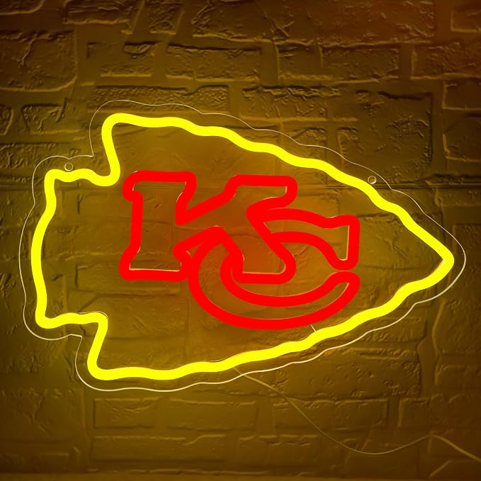 Football Neon Sign for Wall Decor Football Team Led Neon Light for Man Cave | Dimmable Yellow Light Up Sign for Bedroom Party Club Bar Dorm Garage Decor Birthday Gifts for Rugby Fans Size16.1*10.6 In