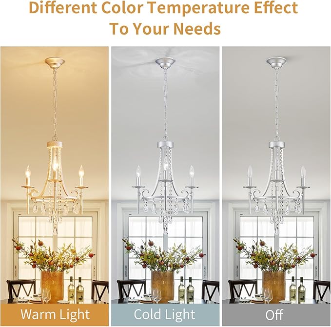 Small Crystal Chandelier, Mini Chrome Chandelier Light Fixture Wagon Wheel Crystal Hanging Pendant Light, 3-Light Modern Chandelier for Bedroom Hallway Bar Kitchen Dinning Living Room Foyer Bathroom
