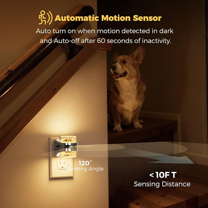 L LOHAS LED Motion Sensor Night Light,5CCT Night Lights Plug into Wall | 2 Pack Color Temperature Change Night-Light,Acrylic Bubble Dimmable Nightlight with Dusk to Dawn Sensor for Bathroom Hallway