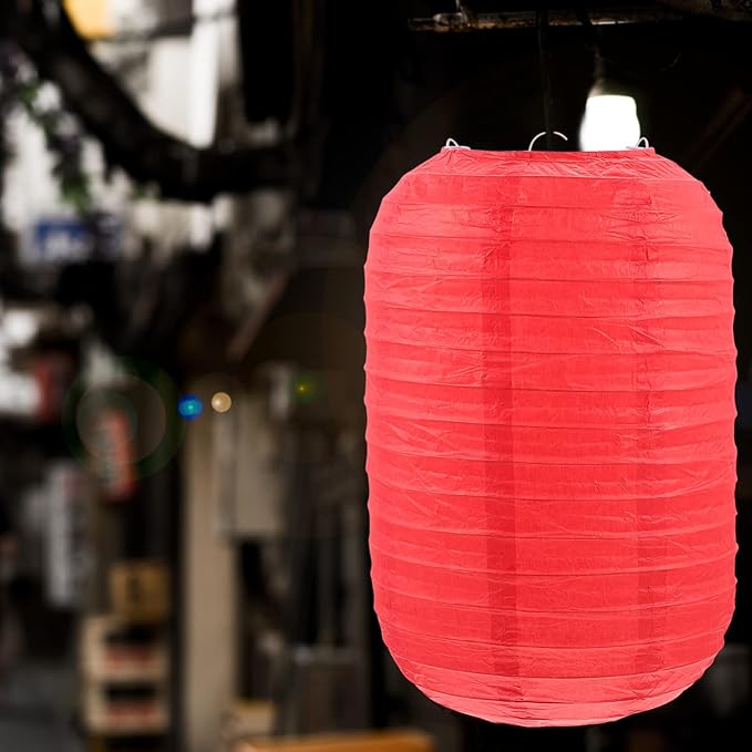 Uonlytech Japanese Folding Paper Lanterns 7.48X7.48X11.41In 2-Pack Decorative Lanterns for Home Restaurant Outdoor Party Festival Lighting