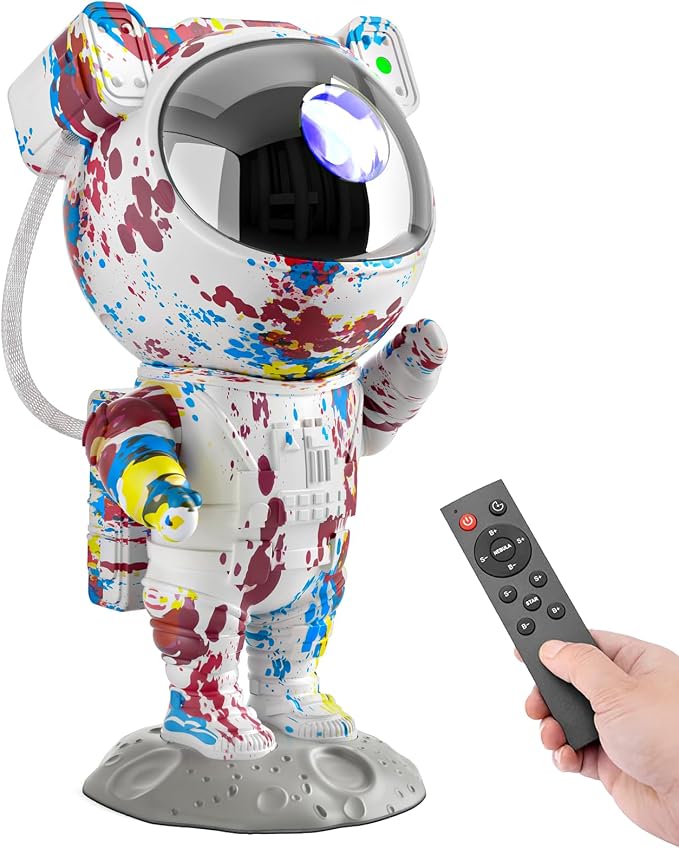 Mooyran Star Projector Galaxy Night Light - Astronaut Space Projector with Remote & Timer Starry Nebula LED Lamp for Bedroom Kawaii Kids Room Decor for Birthday & Gifts