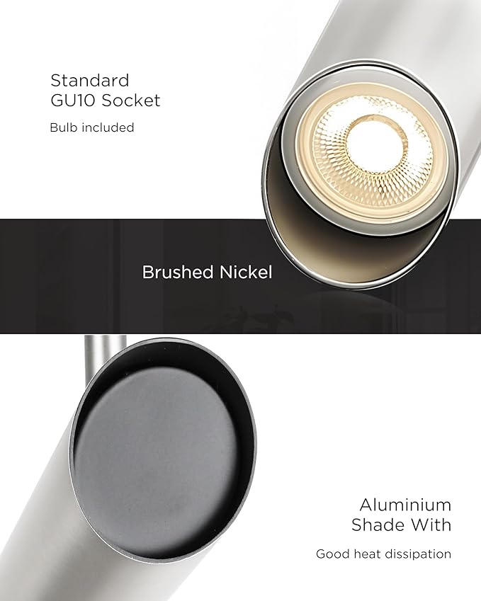 FEMILA 50" LED Track Lighting, 3000K LED Bulbs Included, Kitchen Track Lighting Fixtures Ceiling, 4FS79TL-6 BN