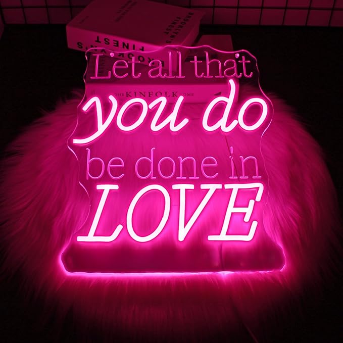 Whfobfe Neon Sign Led Neon Lights Signs for Wall Decor USB Powered Led for Room Decoration (You Do Love)