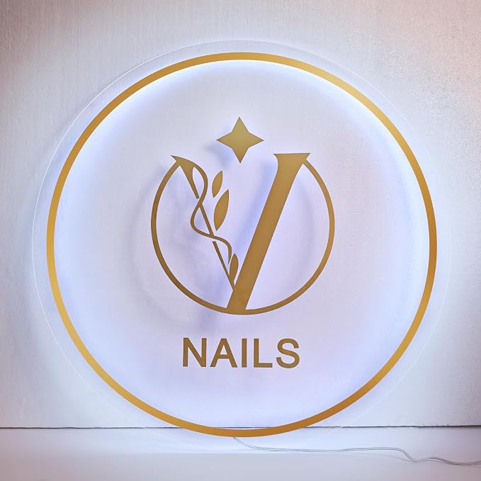 Custom Business Logo Neon Sign,Custom Acrylic Backlit Neon LOGO Signs | Personalized LED Logo Customize Logo for Beauty Salons, Cafes, Offices, Studio Sign, Boutique, Outdoor