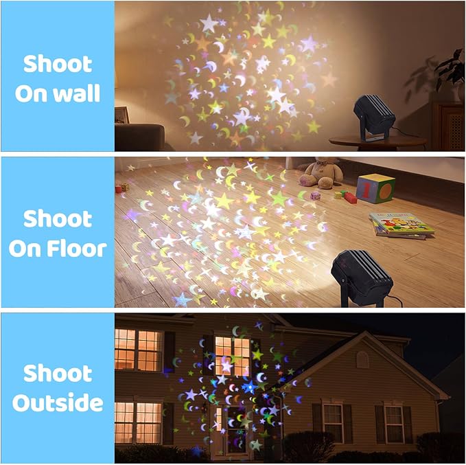 Galaxy Projector Night Light, 270°Adjustable Angle Star & Moon LED Lights,Bedroom Decor for Kids, Ideal Birthday Gift for Boys and Girls