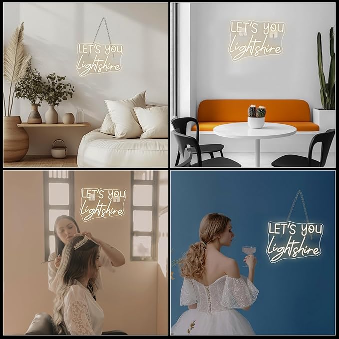 Lets Your Light Shine Neon Sign Christian Neon Light For Wall Decor Bible Verse Led Neon Signs Dimmable Light Up Signs For Wedding Bedroom Religious Jesus Prayer Room Decoration Gifts