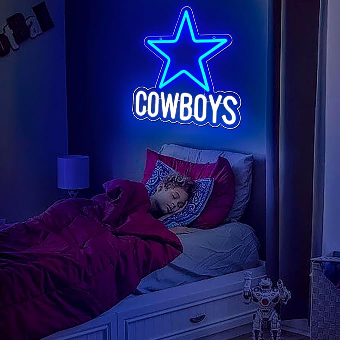 Football Neon Sign for Wall Decor Football Led Neon Light for Man Cave | Dimmable Rugby Team Logo Sign for Bedroom Club Bar Game Room Party Garage Decor Birthday Gifts for Men With Size 12.2*12.8 In