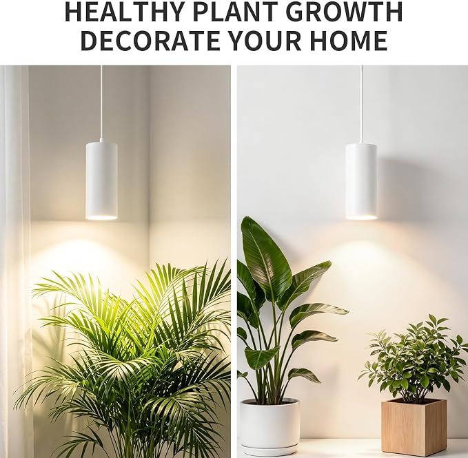3.43" Pendant Lights Kitchen Island, 25W Cylinder Hanging Lights with Dipswitch, Modern Eye Care Led Pendant Lamp fixtures for Bedroom, Living Room, Office (White, 3.43 Inch 1 Pcs)